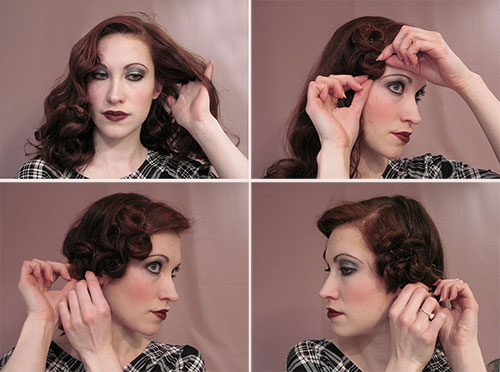 1920's Hairstyles for Long hair - Faux Bob - Glamour Daze