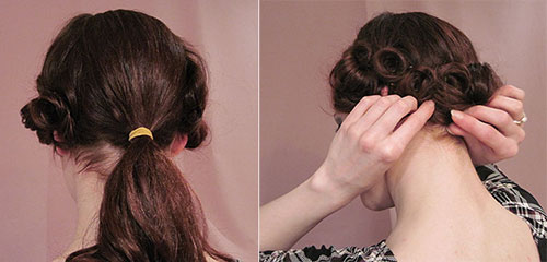 1920s hairstyles for long hair - fixing the back