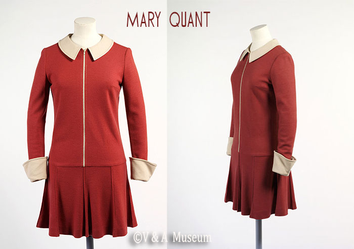 Mary-Quant Peter Pan collar jersey dress-1964---V-&-A