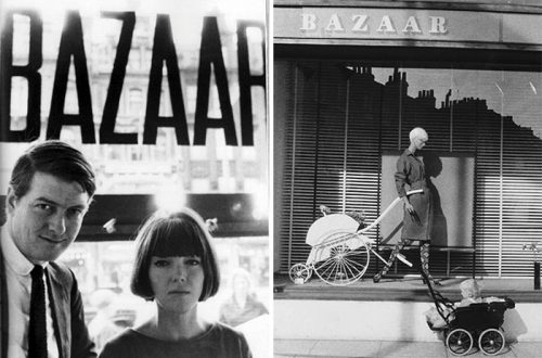 Mary-Quant-and-Alexander-Plunket-Greene-in-Bazaar-boutique-1958