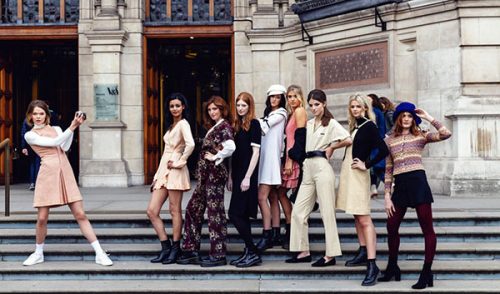 Models-pose-in-Mary-Quant-fashions-outside-the-Victoria-and-Albert-Museum-in-London-2018
