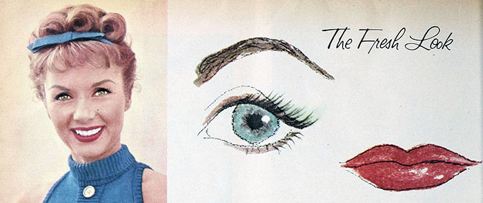 Debbie Reynolds - Fall makeup look for 1959