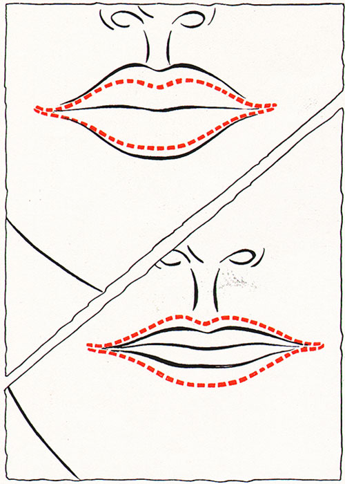 1930s makeup - lipstick tricks