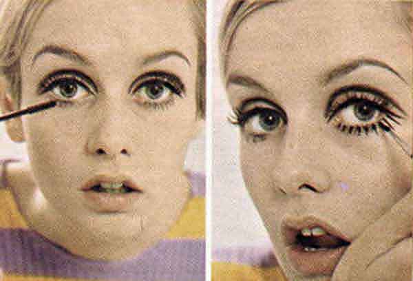 Twiggy makeup look - step three - Twiggies