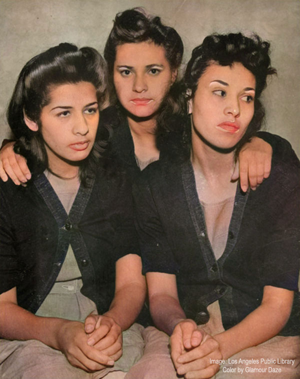 1940's women of color - Alba Barrios, Frances Silva and Lorena Eucina