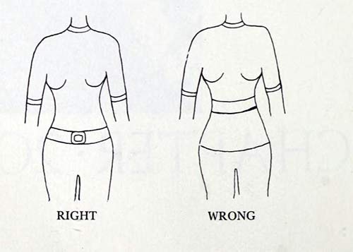 short waist - right and wrong way to dress