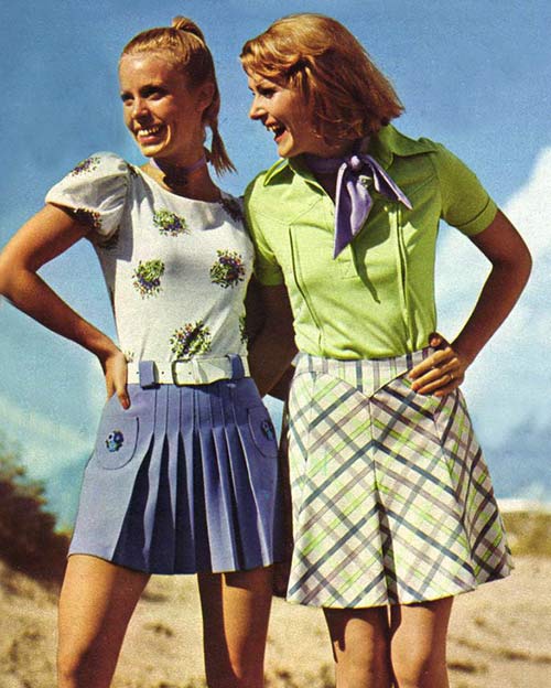 1970's mini skirts