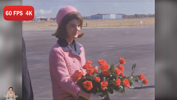 Jacqueline Kennedy wearing the pink Chanel suit 1963