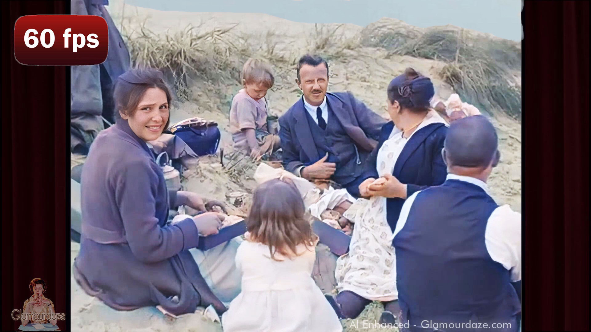 A Dutch family relax on the strand in 1921.
