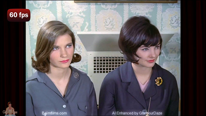 Two London beauty school students in 1961