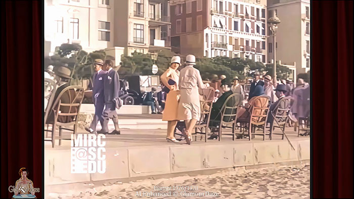 Gathering on the promenade Biarritz 1926