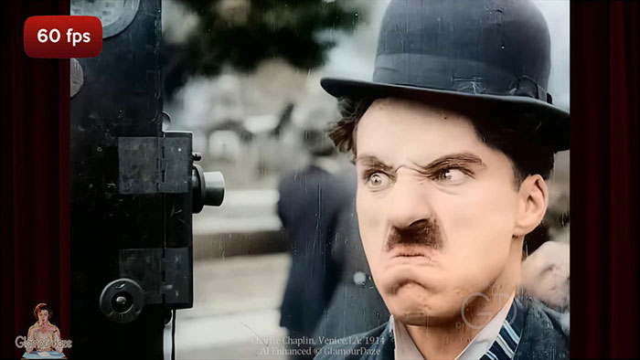 Chaplin S Film Debut In Color 1914 Ai Restored Glamour Daze