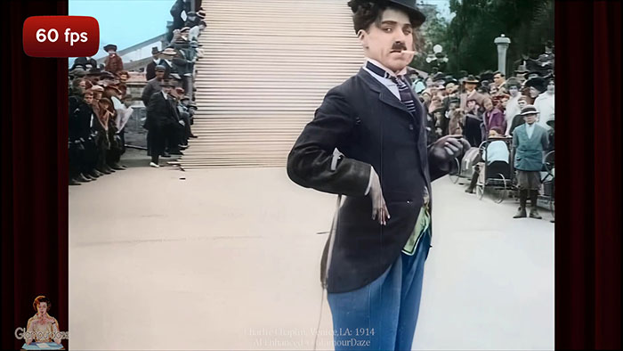 Charles Chaplin - AI Restored Film with sound