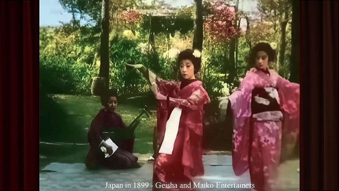 Two Maiko dancers. Kyoto Japan 1899