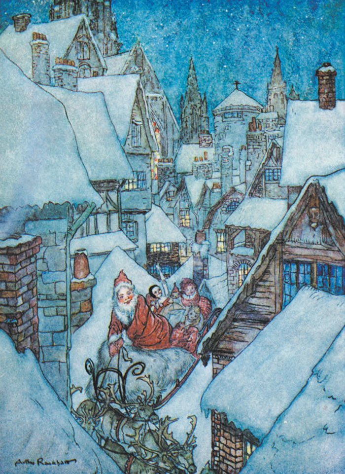 Arthur Rackham's illustration of A Visit from St Nicholas