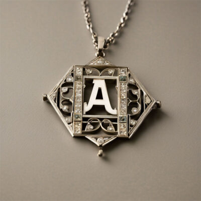 an Art Deco initial necklace