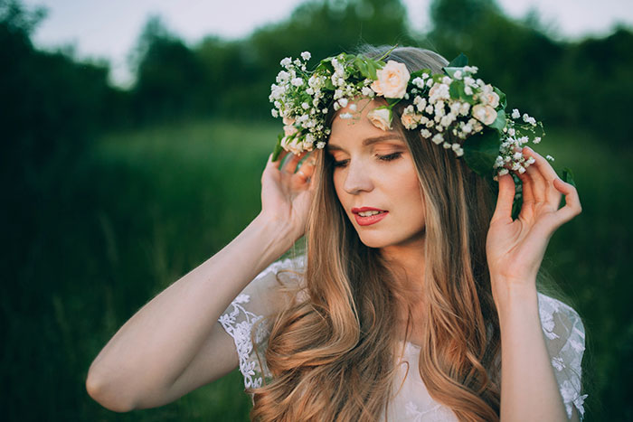 boho wedding garland