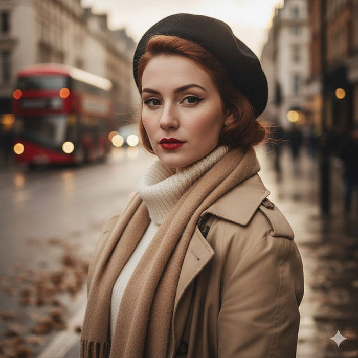 vintage styled woman