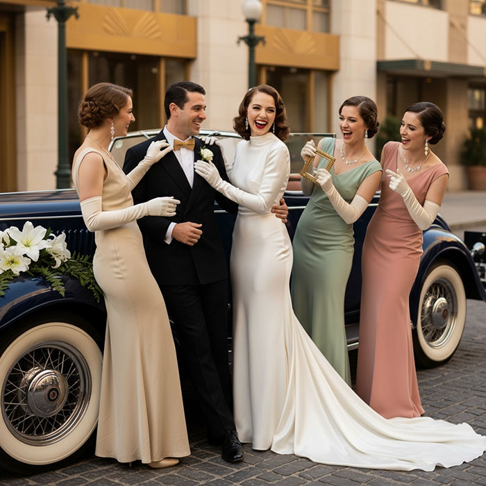 1930s themed vintage wedding