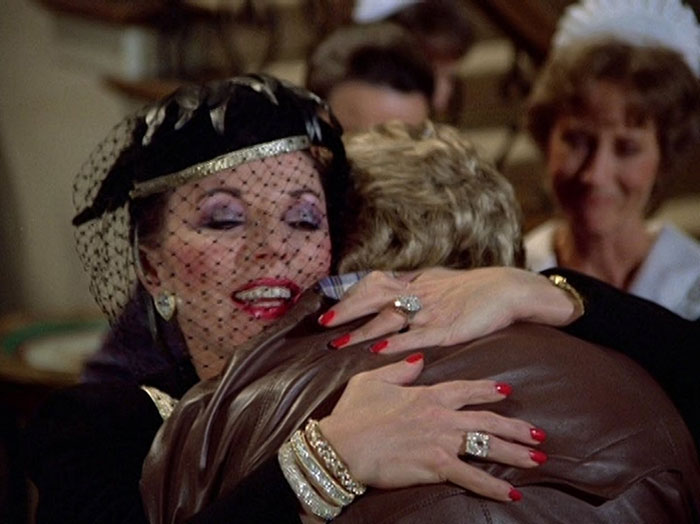 Joan Collins Jewelry bling on 1980s TV drama Dynasty