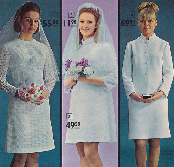 wedding dress attire 1968