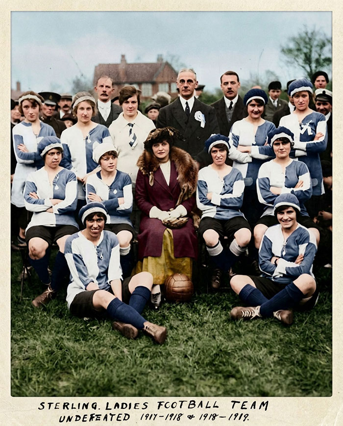 Sterling Ladies FC-1918 (Valence-House-Archives Dagenham ) Colorised by Glamourdaze